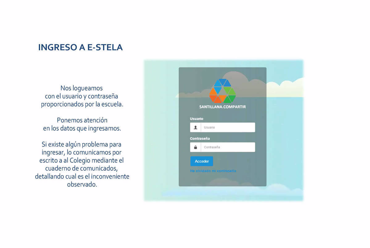 Ingreso a E-Stela